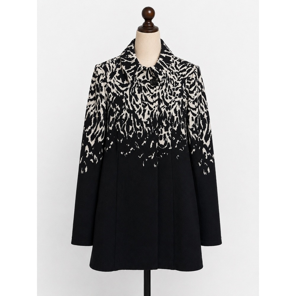 St John Collection Size 8 Animal Print Gradient Knit Jacket Coat RT 09 GRP 2
